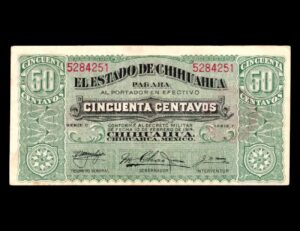 Mexico Chihuahua 50 Centavos 1914 P#S528