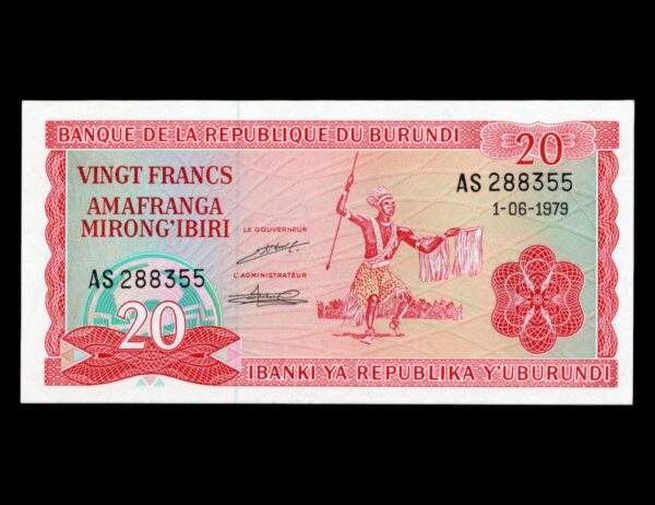 Burundi 20 Franc 1979 P#27