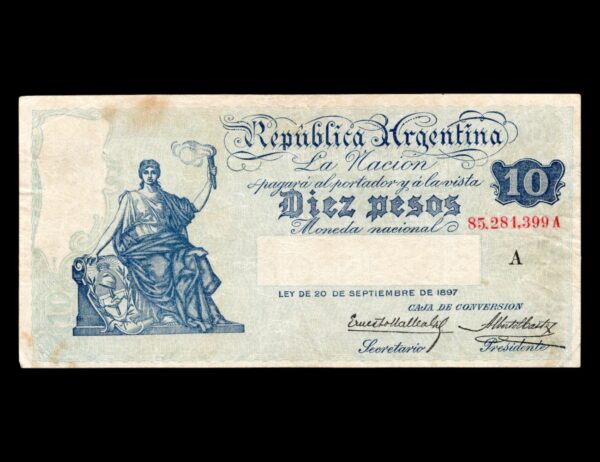 Argentina 10 Pesos 1924 Bot#1623