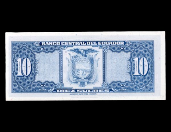 Ecuador 10 Sucres 1976 P#104 - Imagen 2