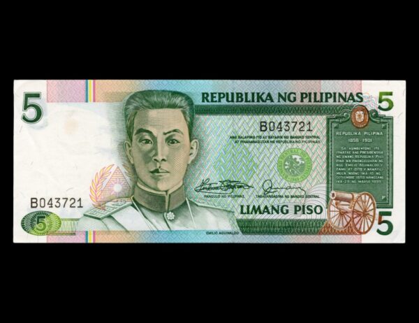 Filipinas 5 Piso 1985 P#168a