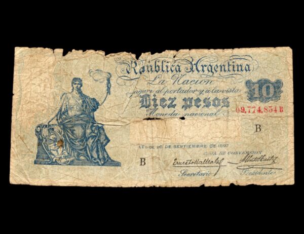 Argentina 10 Pesos Caja de Conversion Bot#1627