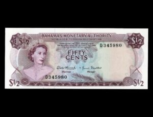 Bahamas 50 Cents 1968 P#26