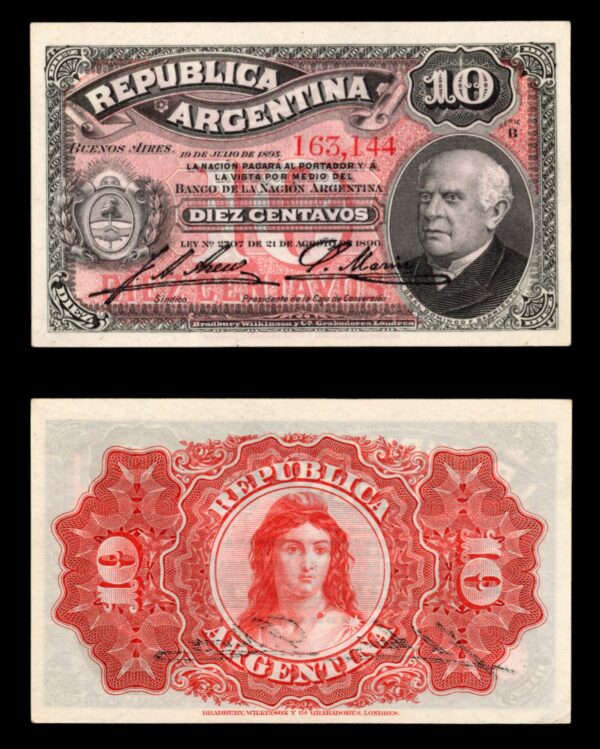 Argentina 10 centavos 1895