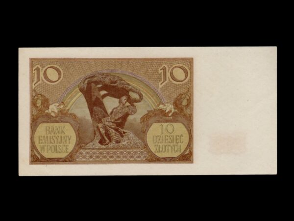 Polonia 10 Zlotys 1940 P# 94 Ocupacion Alemana - Imagen 2