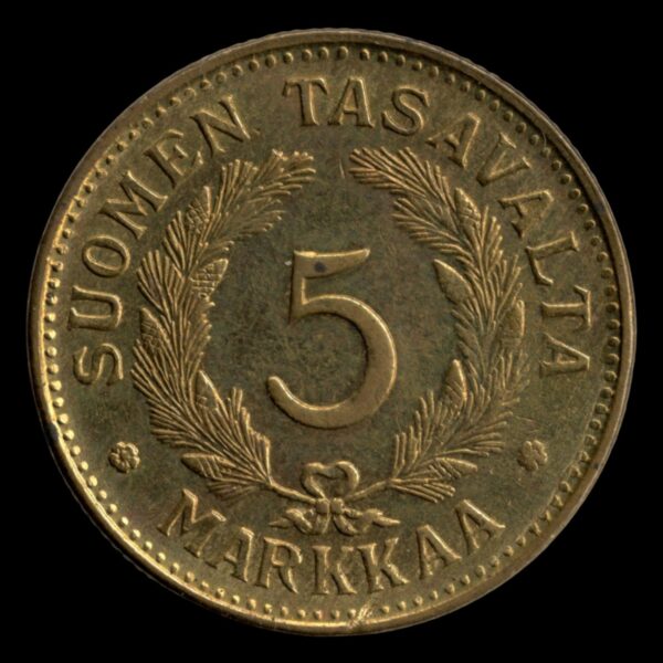 Finlandia 5 Markkaa 1946 - Imagen 2