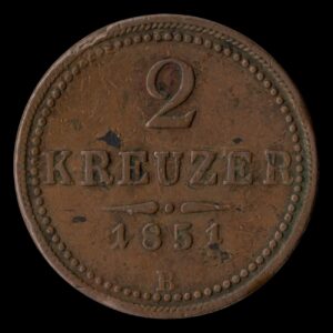 Austria 2 Kreuzer 1851