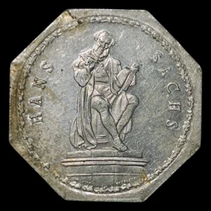 Alemania Ficha Tranvia Nuremberg 20 Pfennig 1919